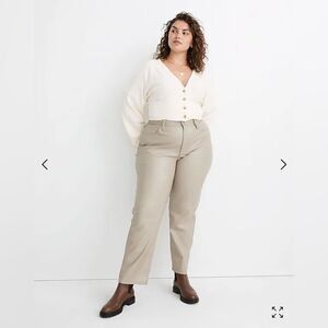 Madewell Perfect Vintage‎ Straight Jean Faux Leather Size 31